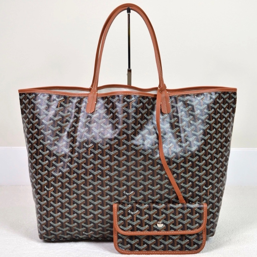 Stylish Brown Tote Bag with Pouch